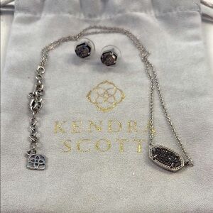 Kendra Scott necklace with matching earrings